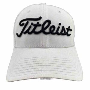 Titleist Footjoy‎ Hat Cap Men's S/M White Fitted Golf Golfer Sportswear Academia